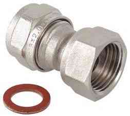 #МП Соединитель обжимной с накидной гайкой L16х1/2" VTm.322.N.001604 VALTEC