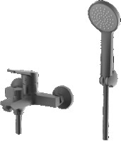 Смеситель для ванны POTATO P30187-19   ø35 шланг 150см PVC, кор-й изл., дивертор 90° в корпусе, лейка 3 режим,  Грфитовый